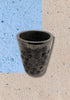 Black clay glass - Daisies